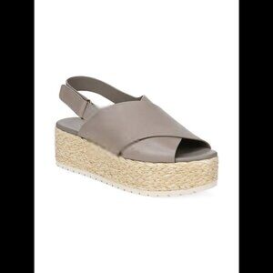 VINCE Jesson‎ Platform Slingback Espadrille Leather